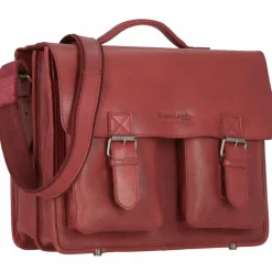 Best Greenland Nature Nature Aktentasche Leder 39 cm bordeaux