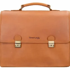 Greenland Nature Laptoptaschen|Aktentaschen<Nature Aktentasche RFID Leder 40 cm Laptopfach braun