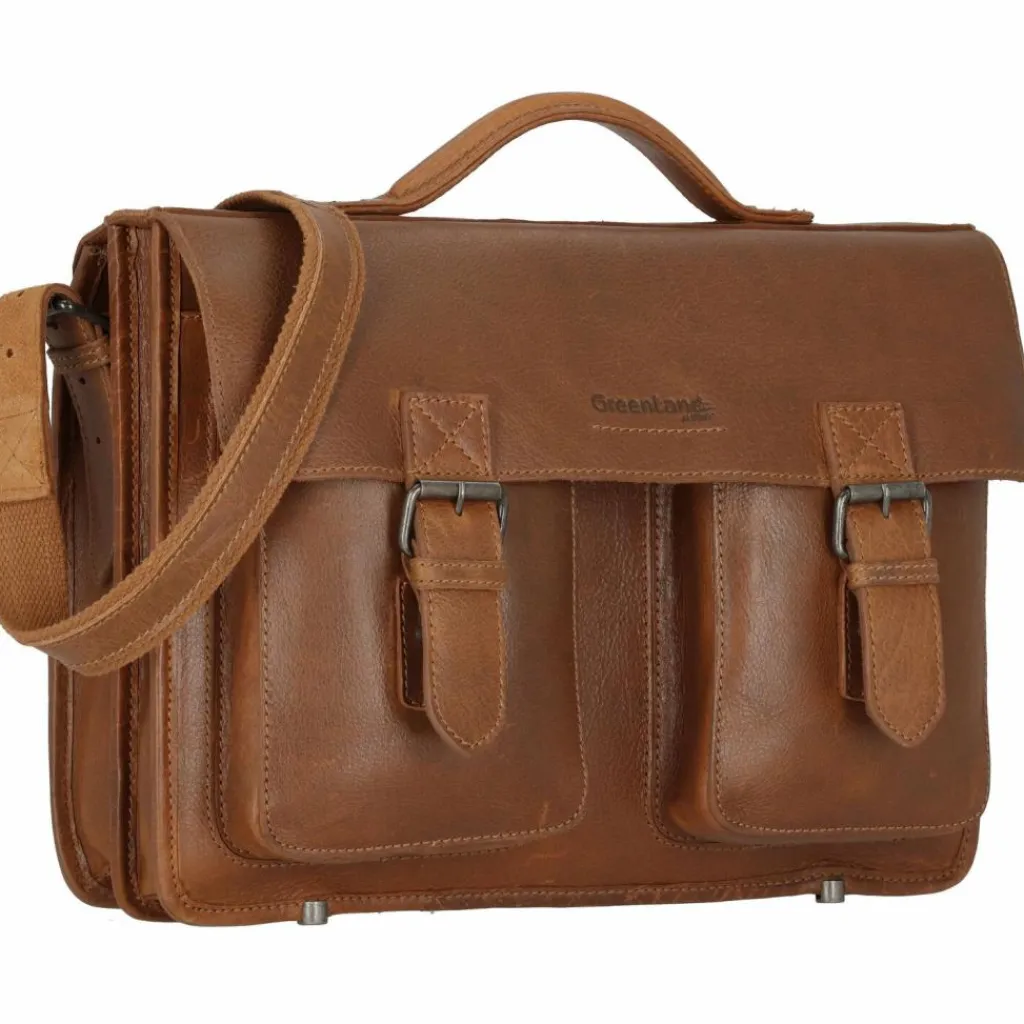 Greenland Nature Aktentaschen<Nature Aktentasche Leder 40 cm cognac