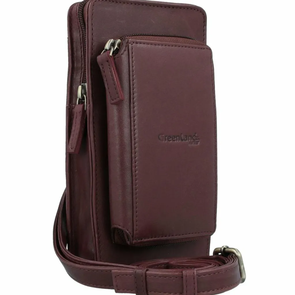 Greenland Nature Handytaschen<Nature Soft Handytasche Geldbörse Leder 11 cm bordeaux