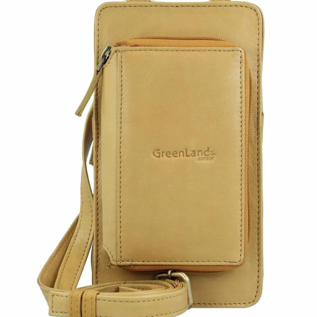 Greenland Nature Nature Soft Handytasche Geldbörse Leder 11 cm safran