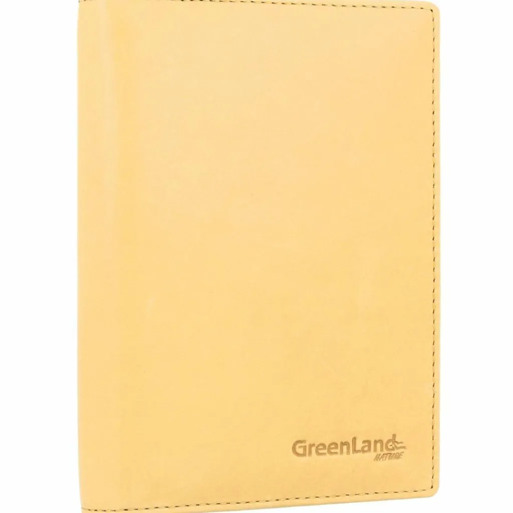 Discount Greenland Nature Soft Colour Reisepassetui RFID Leder 12 cm safran