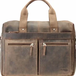 Greenland Nature Aktentaschen<Aktentasche Leder 39 cm stone