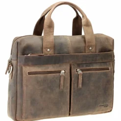 Greenland Nature Aktentaschen<Aktentasche Leder 39 cm stone