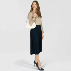 Clearance Guess Aldina Schultertasche 24 cm off white