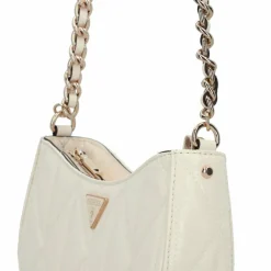 Clearance Guess Aldina Schultertasche 24 cm off white
