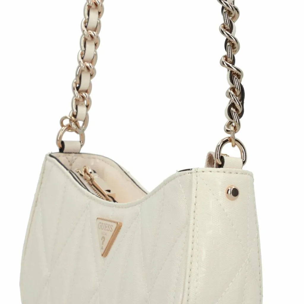 Clearance Guess Aldina Schultertasche 24 cm off white