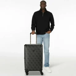 Best Guess Berta 4 Rollen Trolley 63 cm mit Dehnfalte coal logo