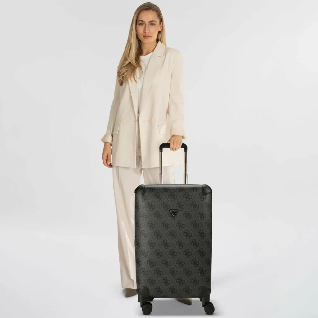 Best Guess Berta 4 Rollen Trolley 63 cm mit Dehnfalte coal logo