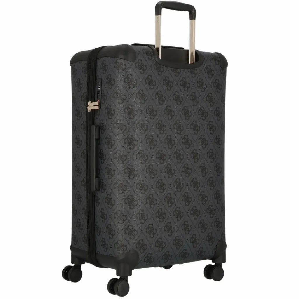 Sale Guess Berta 4 Rollen Trolley 77 cm mit Dehnfalte coal logo