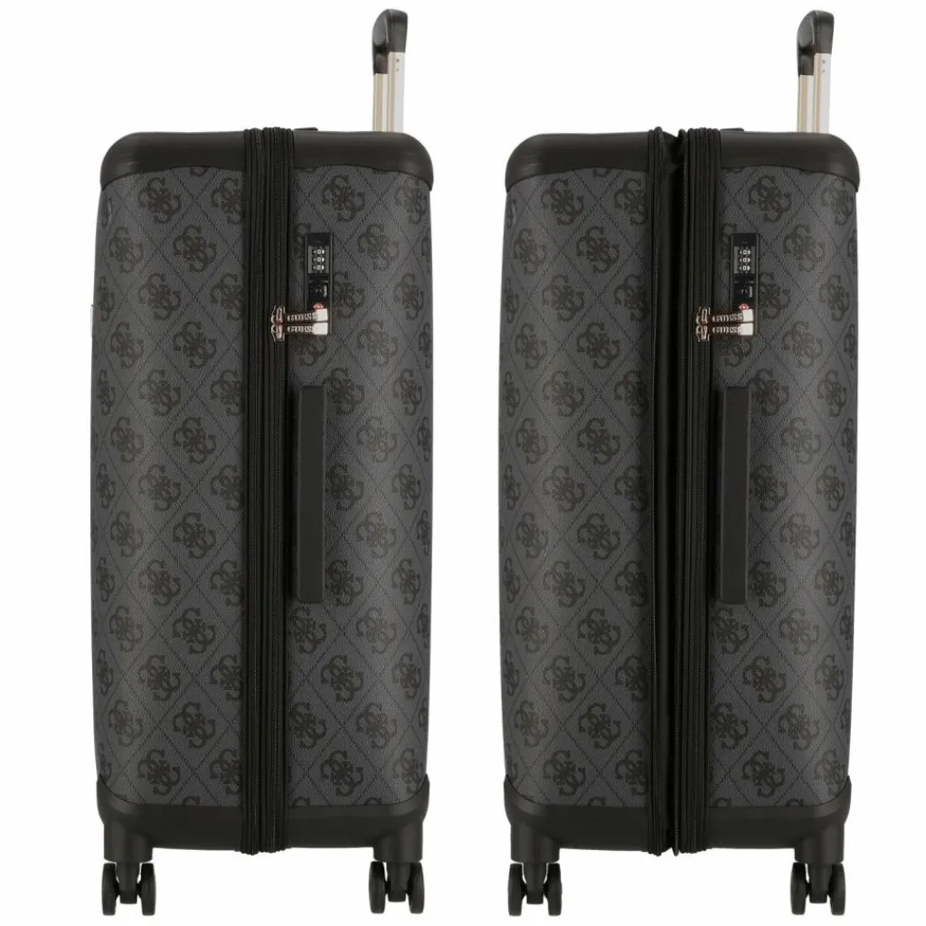 Sale Guess Berta 4 Rollen Trolley 77 cm mit Dehnfalte coal logo