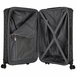 Sale Guess Berta 4 Rollen Trolley 77 cm mit Dehnfalte coal logo