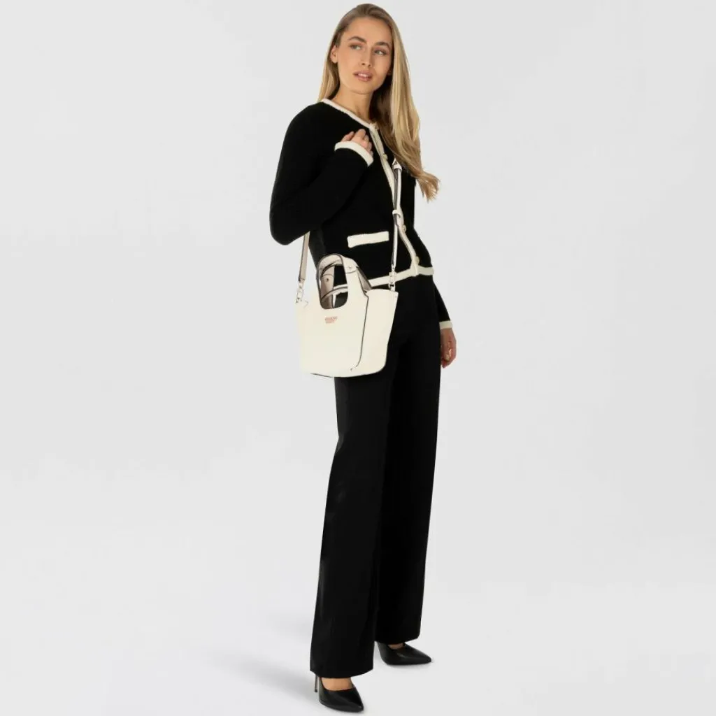 Guess Henkeltaschen<Calista Handtasche 24 cm bone