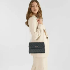 Guess Umhängetaschen<Calista Umhängetasche 24 cm coal logo