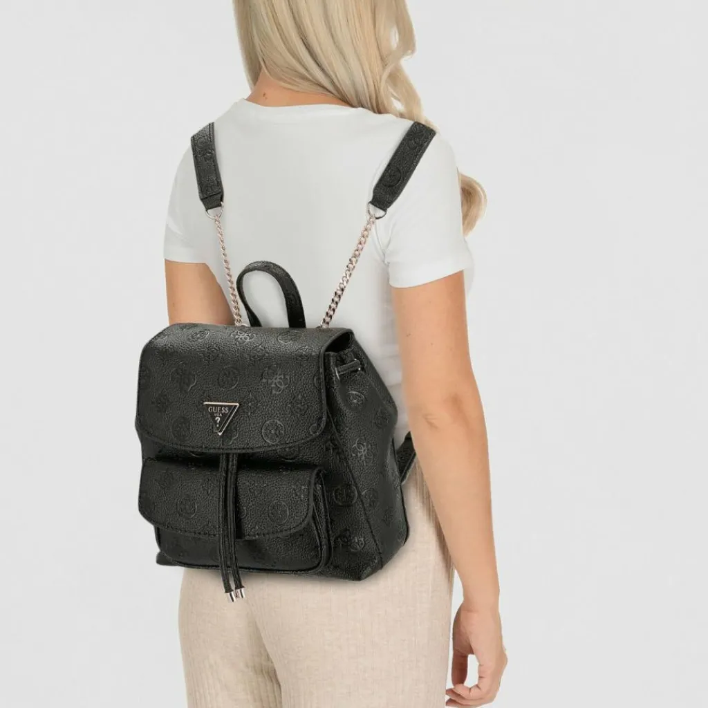 Discount Guess Cresidia City Rucksack 25 cm black logo