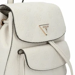 Outlet Guess Cresidia City Rucksack 25 cm bone logo
