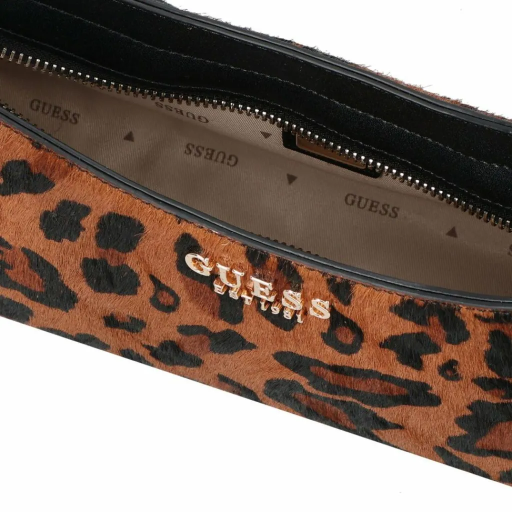Clearance Guess Domitilla Schultertasche Leder 30 cm leopard