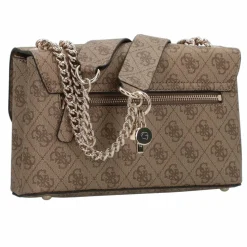 Outlet Guess Eco Erica Schultertasche 24 cm latte logo