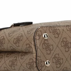 Outlet Guess Eco Erica Schultertasche 24 cm latte logo