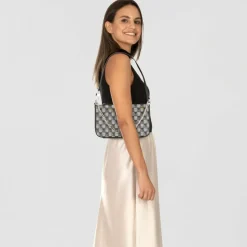 Guess Henkeltaschen|Schultertaschen<G Wave II Schultertasche 22 cm black logo