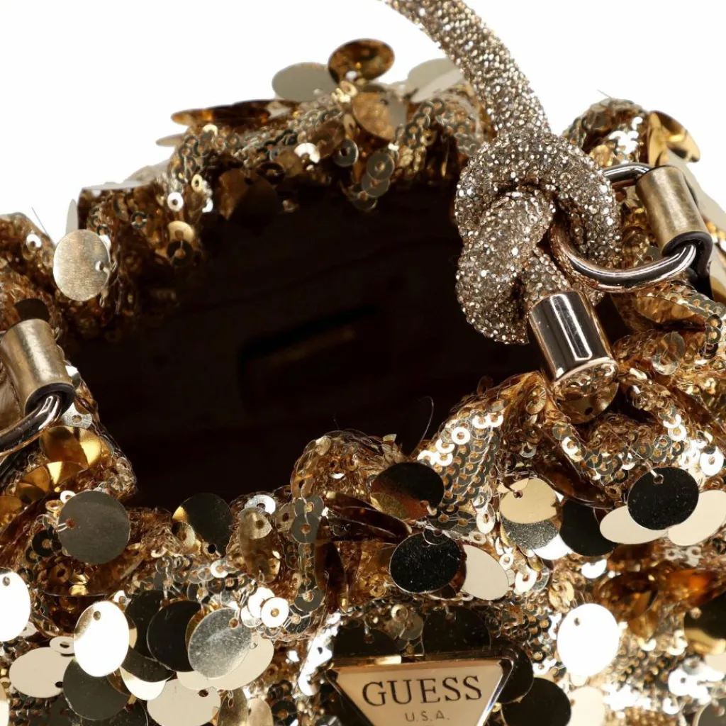 Guess Mini Bags|Henkeltaschen<Holiday Shine Mini Bag Handtasche 16 cm gold