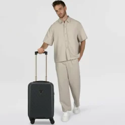 Sale Guess Jesco 4 Rollen Kabinentrolley 54 cm coal logo