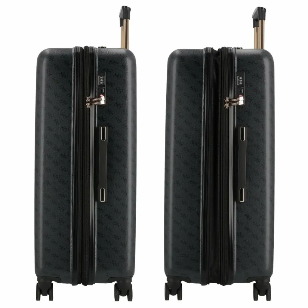 Guess 4-Rollen Koffer|Hartgepäck<Jesco 4 Rollen Trolley 77 cm mit Dehnfalte coal logo
