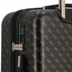 Discount Guess Jesco 4 Rollen Trolley 64 cm mit Dehnfalte brown logo