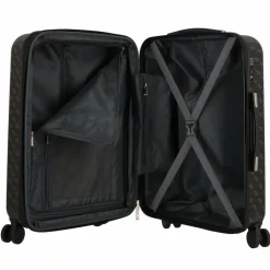 Discount Guess Jesco 4 Rollen Trolley 64 cm mit Dehnfalte brown logo