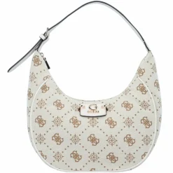 Hot Guess Neda Schultertasche 36 cm off white logo