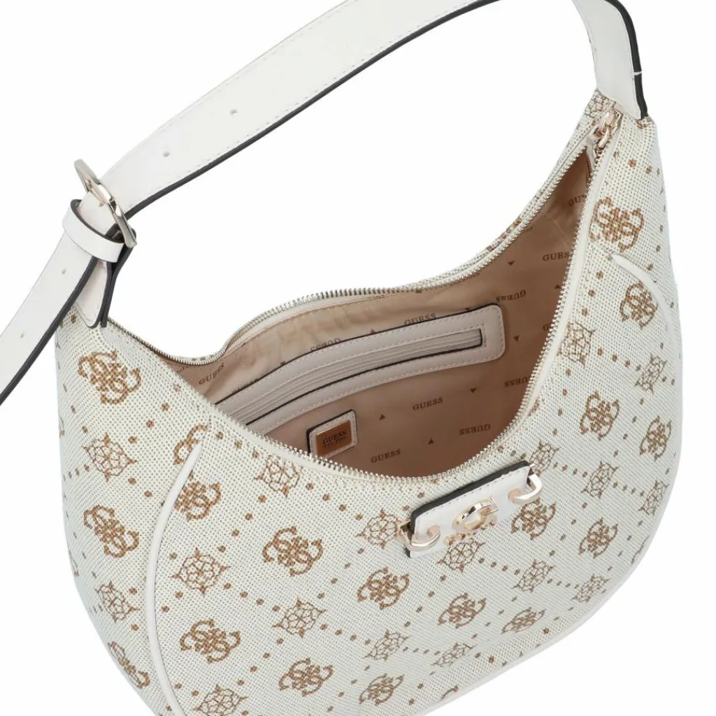 Hot Guess Neda Schultertasche 36 cm off white logo