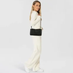 Discount Guess Tisha Schultertasche 24 cm black logo