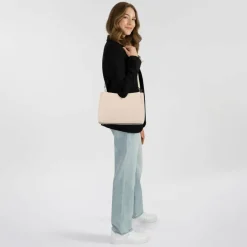 Guess Schultertaschen<Tisha Schultertasche 32 cm stone logo