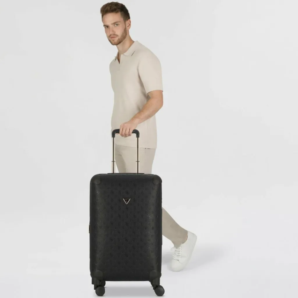 Discount Guess Wilder 4 Rollen Trolley 64 cm mit Dehnfalte black