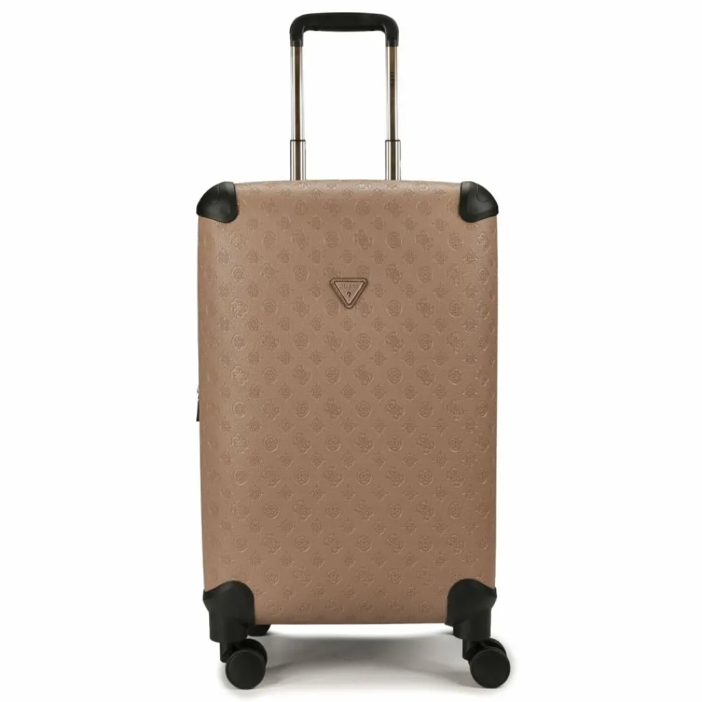 Guess Hartgepäck|4-Rollen Koffer<Wilder 4 Rollen Trolley 64 cm mit Dehnfalte dark oak