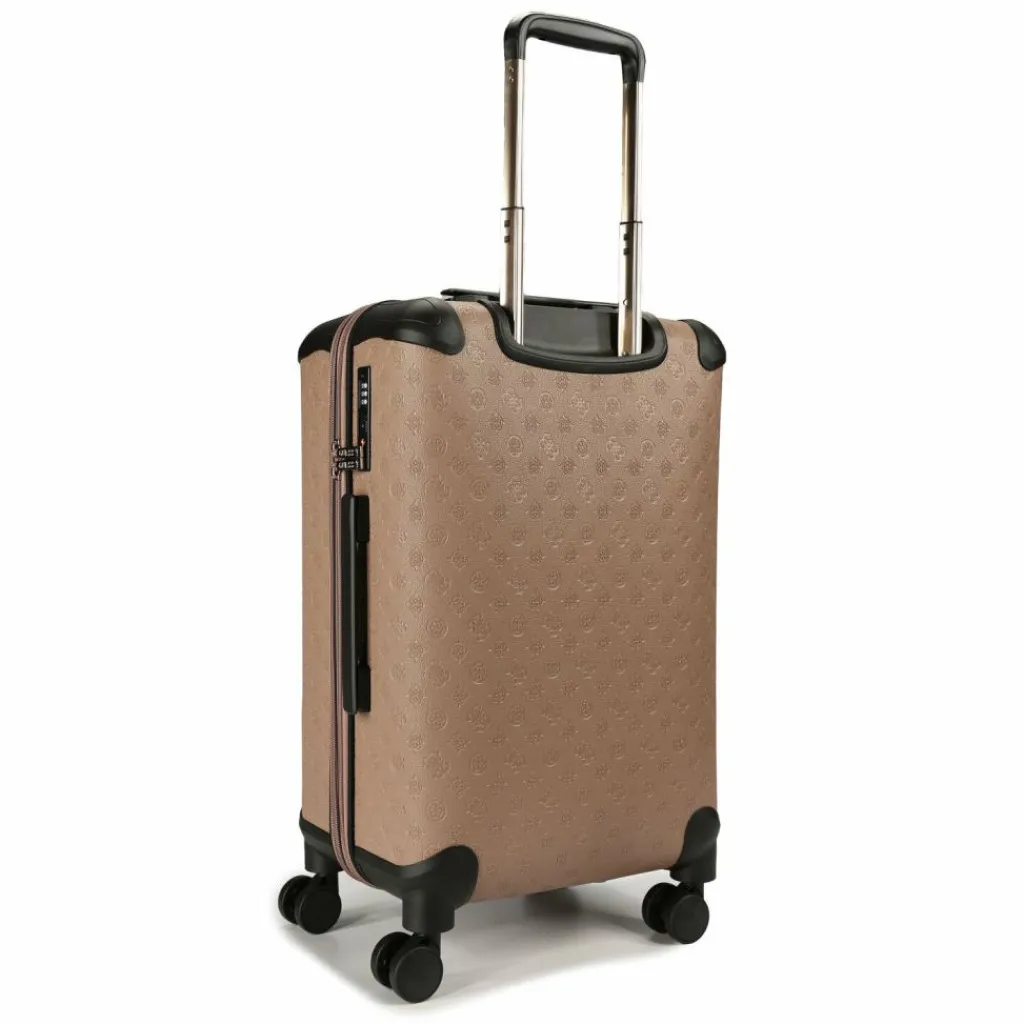 Guess Hartgepäck|4-Rollen Koffer<Wilder 4 Rollen Trolley 64 cm mit Dehnfalte dark oak