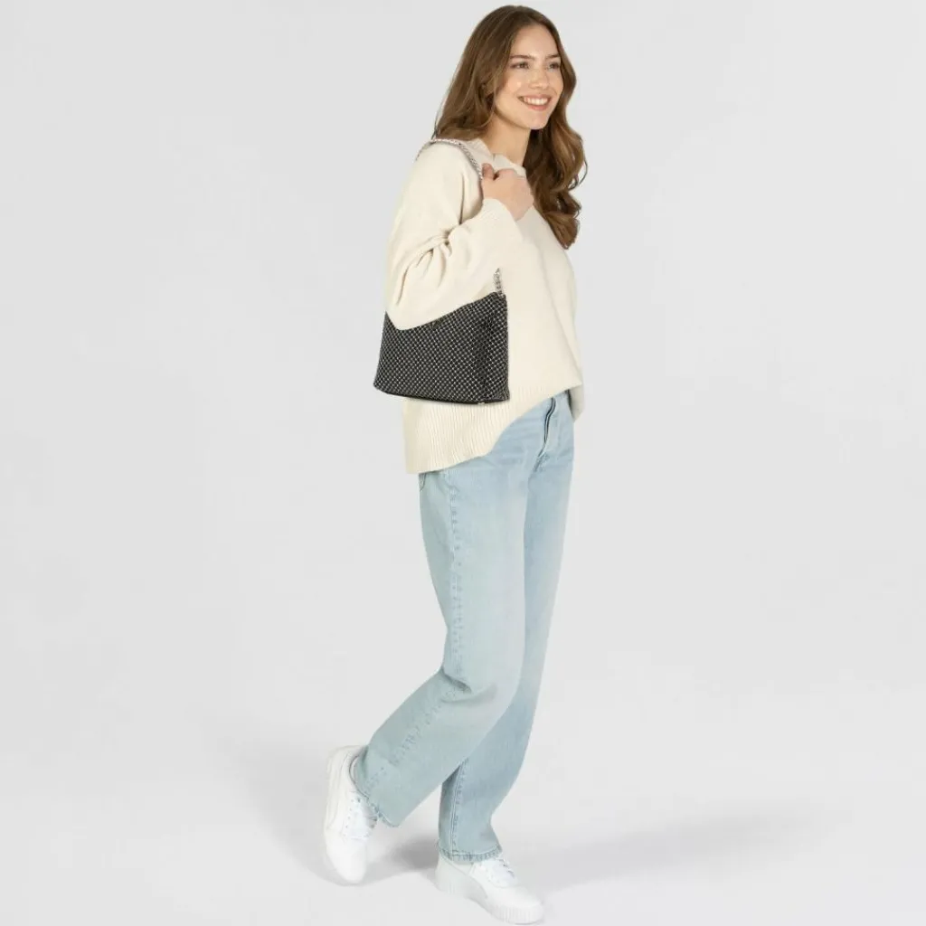 Guess Schultertaschen|Henkeltaschen<Zalina Schultertasche 23 cm pewter