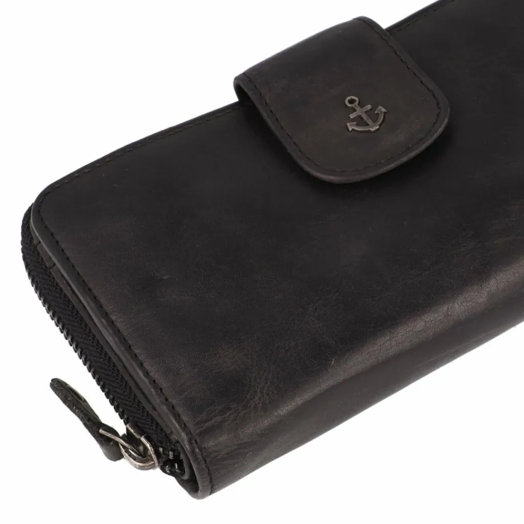 Harbour 2nd Damengeldbörsen Querformat<Anchor Love Geldbörse RFID Schutz Leder 19 cm dark ash