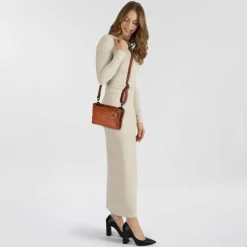 New Harbour 2nd Anchor Love Tara Schultertasche Leder 31 cm charming cognac