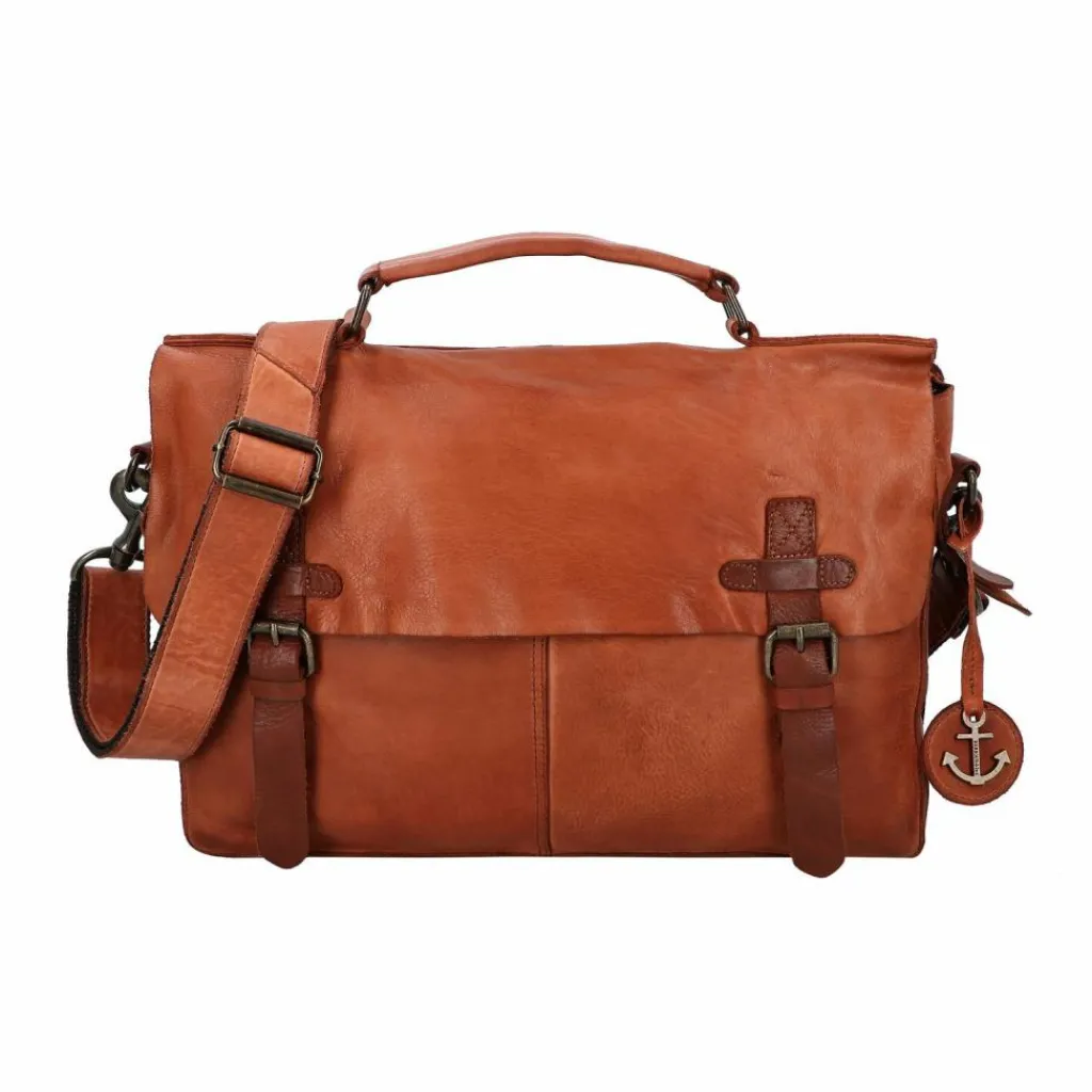 Sale Harbour 2nd Ashton Messenger Leder 25 cm Laptopfach charming cognac