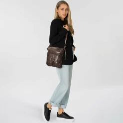 Online Harbour 2nd Aurora-Up Umhängetasche Leder 27 cm chocolate brown