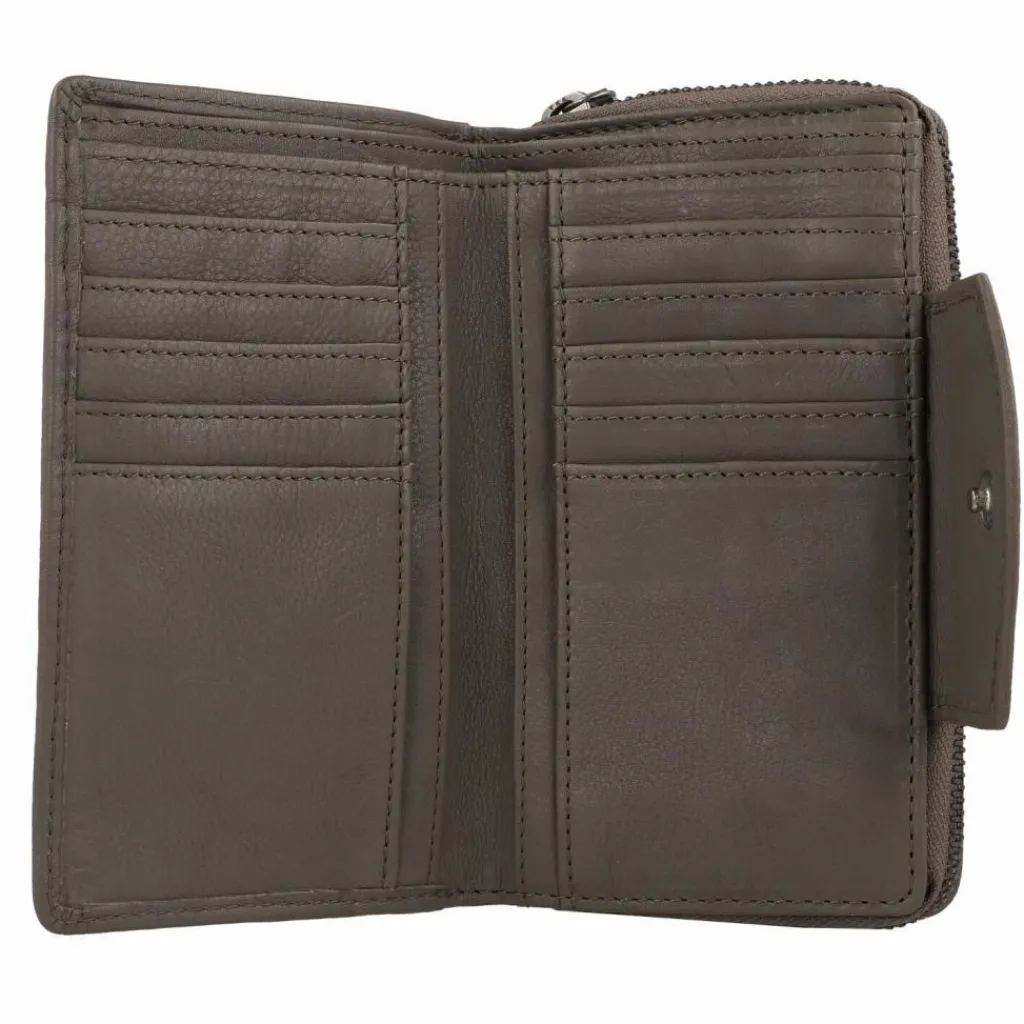 Harbour 2nd Damengeldbörsen Querformat<Belana Geldbörse RFID Schutz Leder 16 cm dusty taupe
