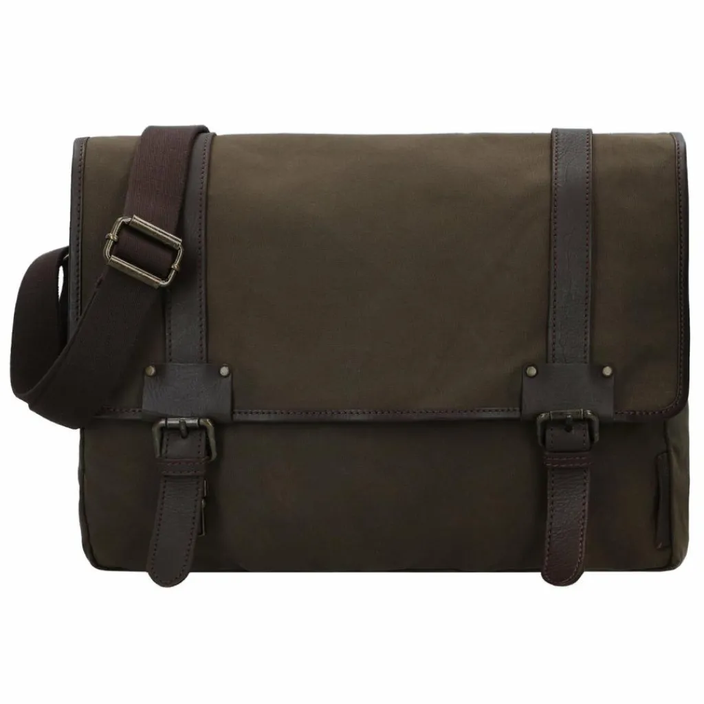 Harbour 2nd Messenger Bags|Laptoptaschen<City Canvas Yale Aktentaschen Messenger 37 cm Laptopfach olive brown