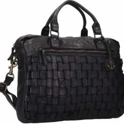 Harbour 2nd Laptoptaschen|Aktentaschen<Cool Casual Aris Aktentasche Leder 40 cm Laptopfach dark ash