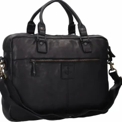 Harbour 2nd Laptoptaschen|Aktentaschen<Cool Casual Aris Aktentasche Leder 40 cm Laptopfach dark ash