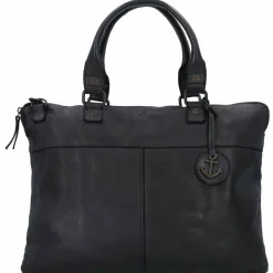 Discount Harbour 2nd Cool Casual Conny Aktentasche Leder 38 cm Laptopfach dark ash