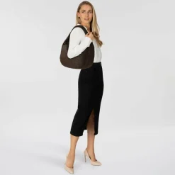 New Harbour 2nd Fashion Lights Schultertasche Leder 36 cm chocolate brown