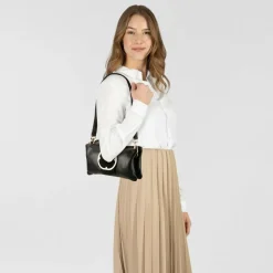 New Harbour 2nd Flavia Schultertasche Leder 22 cm dark ash