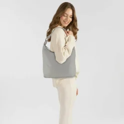 Sale Harbour 2nd Just Pure Kiana Schultertasche Leder 37 cm frost grey