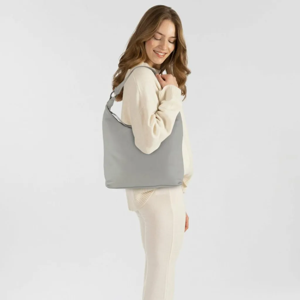 Sale Harbour 2nd Just Pure Kiana Schultertasche Leder 37 cm frost grey